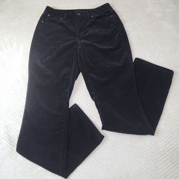 TALBOTS WOMENS BLACK CORDUROY JEANS  SIZE 6 - Picture 2 of 13